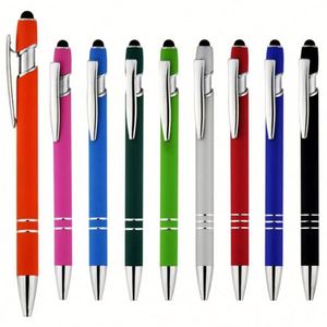 2 in 1 New Multifunction Rubber Metal Ball <b>Pen</b> <b>With</b> <b>Stylus</b> Soft Touch Screen <b>Pen</b> <b>With</b> Custom Logo Metal Ballpoint <b>Pens</b> - Product Image 1