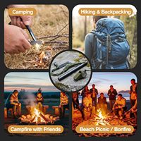 Allume-feu en magnésium de 6 pouces en gros et équipement de survie extérieur, accessoires de barbecue, allume-feu portables