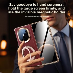 เคสโทรศัพท์ Huawei MateX7 แบบแม่เหล็กดูดติด พร้อมขาตั้งหมุนได้ ปิดรอบตัวเครื่อง ฟิล์มกันรอยในตัว - Product Image 2