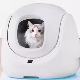 Nouvelle arrivée : Bac à litière pour chat RG Open automatique à <span class=keywords><strong>double</strong></span> capteur de sécurité, nettoyage électrique anti-éclaboussures, grand espace, PP ABS, auto-nettoyant - Product Image 3