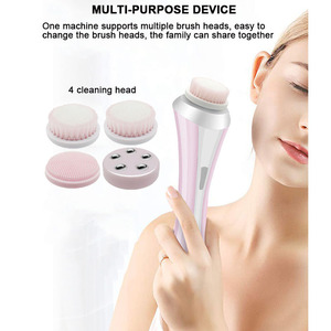 Multifuncional 4 en 1 Cepillo de limpieza <span class=keywords><strong>facial</strong></span> sónico recargable portátil <span class=keywords><strong>Limpiador</strong></span> <span class=keywords><strong>facial</strong></span> <span class=keywords><strong>exfoliante</strong></span> vibratorio impermeable de 2 velocidades - Product Image 2