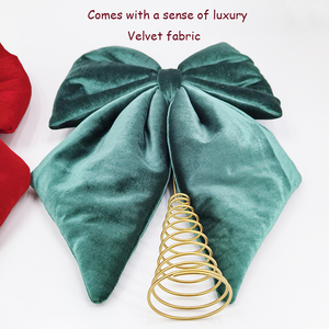 زينة شجرة عيد الميلاد على شكل نجمة مخملية أنيقة باللون الأحمر النبيذي، ديكور لعيد الميلاد للهدايا بالجملة - Product Image 5