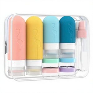 ชุดอุปกรณ์จ่ายของใช้ในห้องน้ำแบบพับได้ซิลิโคนพกพา PERFOSO 17 ชิ้น ป้องกันการรั่วซึม ขนาดพกพา เติมได้ สำหรับแชมพูและครีมนวดผม - Product Image 4