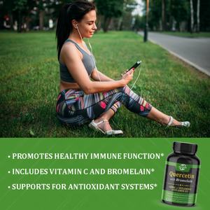 Quercetina OEM con Bromelina, Zinc, Vitamina C y D3 |   Suplemento de Apoyo Inmunológico en Cápsulas - Antioxidante, Apoya los Niveles de Energía, Vegano - Product Image 3