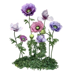 Fleurs en papier de pavot artificielles haut de gamme, <span class=keywords><strong>grande</strong></span> <span class=keywords><strong>taille</strong></span>, modèle 3D, pour affichage en centre commercial, décoration de mariage - Product Image 4