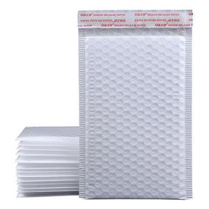 Custom Matte White 2 Mil Thickness Poly Bubble Envelope <strong>Bag</strong> Padded Mailers Wrap for Clothing Premium Bubble Package Wrap - Product Image 4
