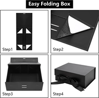Benutzer definierte Logo Größe Band Falt schachtel Rosa und Schwarz Geschenk papier boxen Magnetische Geschenk verpackung mit Schaumstoffe insatz