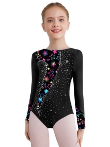 ชุดเต้นรำบอลรูมสำหรับเด็กผู้หญิงอายุ 6-16 ปี ชุดเลโอตาร์ดพร้อมกางเกงขาสั้น สำหรับการฝึกซ้อมยิมนาสติก การแสดงบนเวที และการเต้นรำ - Product Image 2