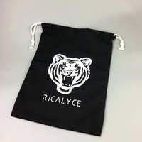 Grand emballage cadeau en mousseline de coton avec cordon de serrage sacs à main personnalisés housses de poussière avec logo imprimé