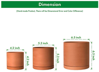 Vente en gros de pots de fleurs en céramique de terre cuite, design personnalisé, pour jardinage intelligent, jardinières pour plantes succulentes, pots en terre cuite pour plantes