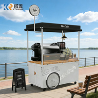 Vélos écologiques et chics pour les halls d'hôtel urbains, chariot de vente de glaces en acier inoxydable