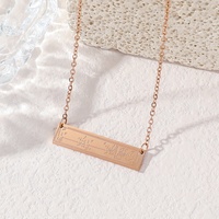 Collar de Acero Inoxidable con Verso Árabe de la Sábida Versión del Alá Musulmán, Joyería de Moda Personalizada para Regalo de Ramadán/Eid, Venta al por Mayor