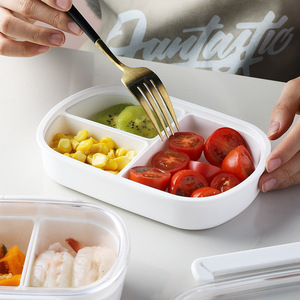 Lunch Boxes Bento <b>Containers</b> 1-3L Microwave Safe <b>Food</b> Grade <b>Plastic</b> With Lid For Students Office Workers - Product Image 4