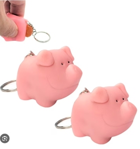 Tùy chỉnh thiết kế sinh thái thân thiện <span class=keywords><strong>Pig</strong></span> Keyring căng thẳng thuốc giảm - Product Image 3