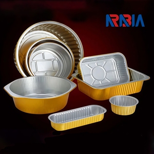 Nuevos Recipientes de Papel de Aluminio Serie Oro de 50ml-5000ml, Tazón para Pastel, Plato, Molde para Hornear, Vajilla Desechable para Picnic al Aire Libre - Product Image 1