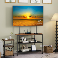 Maßgefertigter Wohnzimmer-Möbel Platzsparender Holz-Metall 3-stufiger Eck-TV-Ständer für 14 bis 42 Zoll Fernseher