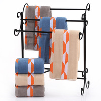 Face Towel Brocade Striped Soft Skin Friendly Absorbent Adult Home Daily Thickened Cotton Bath Printed Quality Christmas 400gsm