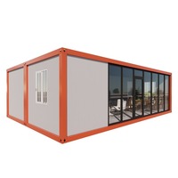 Maison conteneur modulaire détachable, personnalisable, de luxe, moderne, écologique, portable, extensible, 2 chambres, avec panneaux sandwich