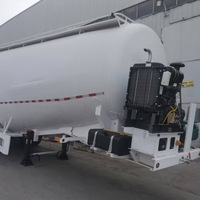 Camion-citerne à ciment en vrac |   Semi-remorque de transport de matériaux en poudre pour chantier de construction et élevage animal
