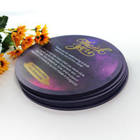 Tarjeta de agradecimiento de acrílico transparente redonda personalizada, tarjeta de invitación de menú de boda para decoración de mesa de fiesta de boda