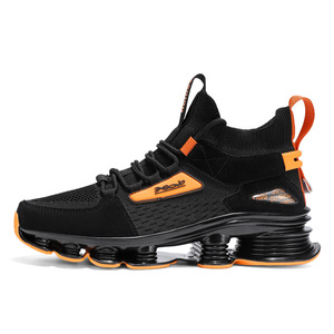 Chaussures de basketball montantes pour hommes, transfrontalières, à haute élasticité, avec excellente absorption des chocs et légèreté, idéales pour la course et le sport. - Product Image 3
