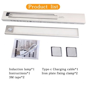 Luz LED Ultrafina de 20cm 30cm 40cm con Sensor de Movimiento PIR Recargable por USB para Debajo del Gabinete - Product Image 6
