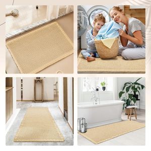 Wholesale Waffle <b>Bath</b> <b>Mat</b> Super Absorbent <b>Non</b> <b>Slip</b> <b>Bath</b> <b>Mats</b> for Bathroom Floor Machine Washable Bathroom Rugs with Tassels - Product Image 5
