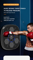 Machine de boxe musicale intelligente murale avec cible électronique et lumière LED pour entraînement de fitness à domicile
