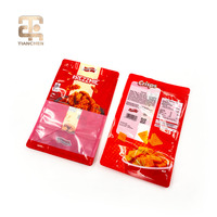 Sachet d'emballage alimentaire personnalisé pour chips, pochette verticale avec fenêtre transparente pour la promotion de la marque de snacks, usine OEM