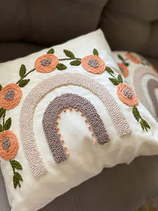 Idée de cadeau unique, housses de <span class=keywords><strong>coussin</strong></span> d'oreiller à aiguille, décor à la maison, <span class=keywords><strong>motif</strong></span> de fleurs de luxe pour décoration de chambre - Product Image 5