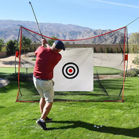 Objetivo de Golf Plegable Portátil de 5' x 5', Tela de Práctica para Interiores/Exteriores, Ayuda de Entrenamiento para Campo de Práctica
