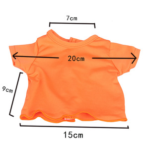 Hot 18 pollici ragazza americana bambola manica corta 43cm bambola shoff t-shirt 30cm orso vestiti giocattolo piccoli accessori per bambole di abbigliamento - Product Image 3