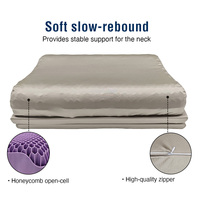Oreiller SUPER réglable en hauteur en TPE, couches détachables en TPE et mousse, housse intérieure séparée pour soutien cervical en TPE, oreiller pour sommeil profond