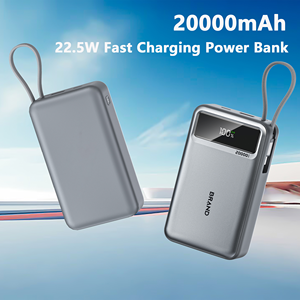 พาวเวอร์แบงค์ขนาดกะทัดรัด 20000mAh พร้อมโลโก้สั่งทำพิเศษ รองรับการชาร์จเร็ว 22.5W สายชาร์จในตัว พร้อมหน้าจอ LED - Product Image 1