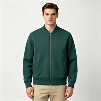 Blouson Bomber Zippé Homme Personnalisé en Gros, Col Baseball Uni, Léger et Décontracté en Maille