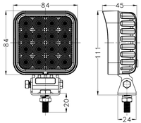 Lampe de travail led len 48w pour tracteur agricole tout-terrain, camion, remorque, éclairage