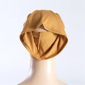 Hijab musulman en mousseline de soie et sous-bonnet assorti pour femmes moins cher en coton jersey style élégant sous-écharpe