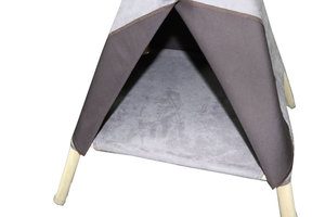 Compagnie <span class=keywords><strong>Tipi</strong></span> Chat Kitty Pieds En Bois D'<span class=keywords><strong>intérieur</strong></span> Portatif De Tente Pour Animaux De Compagnie Pour Petit Moyen <span class=keywords><strong>Grand</strong></span> Chat - Product Image 4