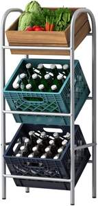 Organizador de cajas de bebidas con diseño de triple Pila, estante de supermercado independiente duradero, almacenamiento de almacén, embalaje de pedidos por correo de China - Product Image 2