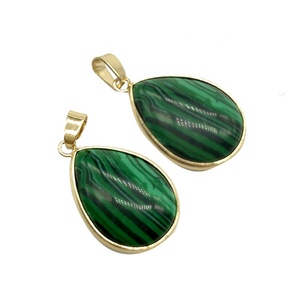 Collier pendentif en agate dorée en gros, forme goutte, marque LANGYUE, cadeau élégant et charmant - Product Image 5