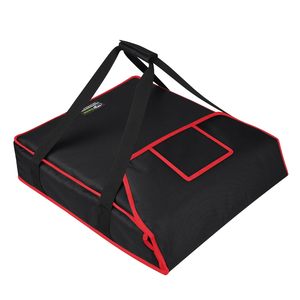 Bolsa térmica no tejida Extra grande de alta calidad, bolsa de mano aislada para entrega de alimentos con 3 portavasos para entrega de bebidas de Pizza - Product Image 2