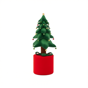 Christmas Tree Decorative Pine Tree 60cm Velvet Cloth Tabletop Indoor Ornament Eco-Friendly - Product Image 1