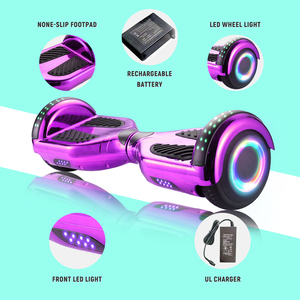Hoverboard classique 6,5 à 10 pouces avec gyroscope numérique automatique, double moteur, contrôleur, scooter électrique auto-équilibrant à 2 roues - Product Image 4