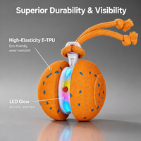 Balle sauteuse intelligente en matériau ETPU, jouet électrique rechargeable pour animaux de compagnie, vitesse réglable, jouet durable pour chiens et chats de grande et petite taille