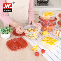 Sans BPA rond carré Rectangle clair cuisine micro-ondes coffre-fort hermétique en plastique récipient alimentaire boîte de stockage des aliments boîte ensemble
