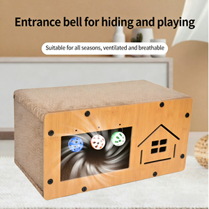 Casa para Mascotas, de Cartón Corrugado, Multifuncional, Amplio Espacio, Resistente a los Arañazos, Fácil de Montar, para Perros y Gatos - Product Image 2