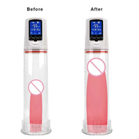Männliche Vergrößerungspumpe mit Intelligenter LED-Anzeige Automatischer Penis-Trainer für Männer USB-Aufladung Vakuum Wellness-Trainer