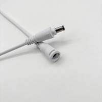 5521 5.5*2.1mm câble d'alimentation cc mâle à femelle 5.5X2.1mm rallonge 12v 24v cordon d'alimentation avec contact en cuivre et boîtier en nylon