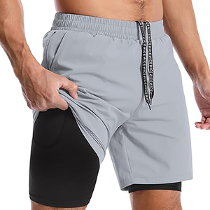 Celana pendek tenis Cepat Kering bernapas mode lari latihan pakaian olahraga poliester harga pabrik - Product Image 2