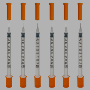 Siringa per Insulina da Laboratorio 0.3ml 0.5ml 1ml 29G 30G 31G 32G 100U con Tappo Viola - Product Image 2